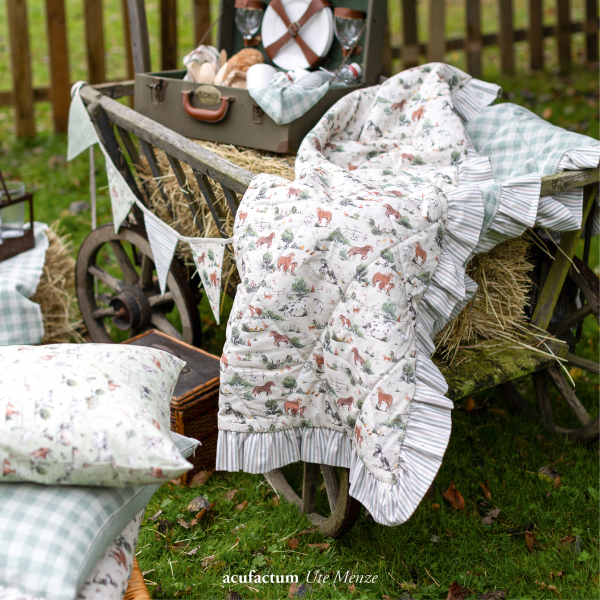 Baumwollstoff "Pferdesommer" by Sophia Drescher von acufactum
